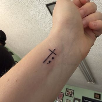 Old Towne Tattoo Parlor - Cross w/ semicolon by Andrew Vargas - Tattoo Near Me - Orange, California Old Towne Tattoo Parlor - Cross w/ semicolon by Andrew Vargas - Tattoo Near Me - Orange, California