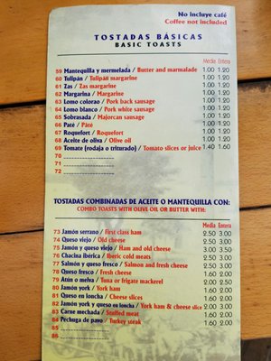 Menu photo 1 Las Columnas Seville, SE