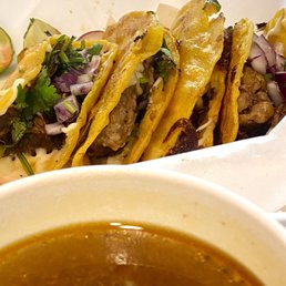 5 Quesa Birria Tacos and Consome