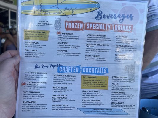 Menu photo 1 The Keys Put-in-Bay, OH