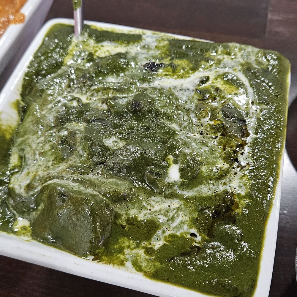 Anjappar Chettinad Indian Restaurant - Saag Paneer ($14.99). A bit spicy, but good. I'd order it again, but ask them to make it milder. - Indian Near Me - Tustin, California