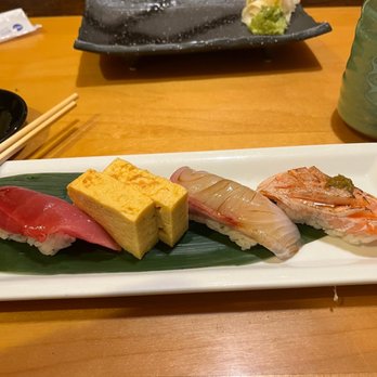 Jinbei - 4/5 Omakase sushi!! Yeah already ate first piece! So good!! - Japanese Near Me - Irvine, California