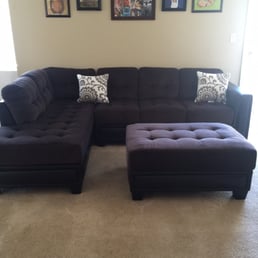 Sectional and ottoman set