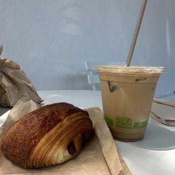 CoffeeShop - pain au chocolat and ice vanilla latte - Coffee & Tea Near Me - San Francisco, California CoffeeShop - pain au chocolat and ice vanilla latte - Coffee & Tea Near Me - San Francisco, California
