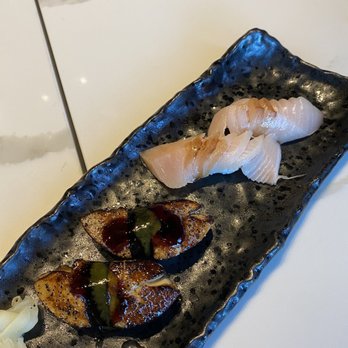 Hoshi Japanese Cuisine - Foie gras and albacore toro nigiris - Japanese Near Me - Vancouver, British Columbia Hoshi Japanese Cuisine - Foie gras and albacore toro nigiris - Japanese Near Me - Vancouver, British Columbia