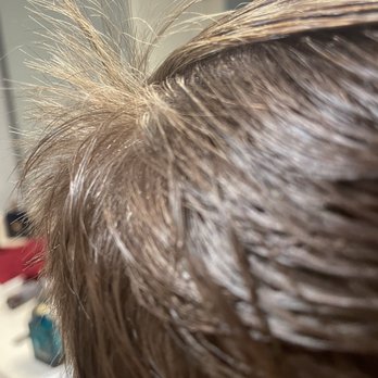 Tune Up The Manly Salon - They chopped the back of his hair so bad he was left with this.... - Men's Hair Salons Near Me - Cypress, Texas