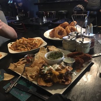 Morrison - Sampler appetizer, truffle fries and Maui Onion Rings - Gastropubs Near Me - Los Angeles, California