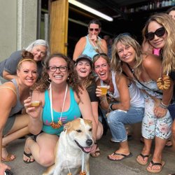 Island Tropic Tours - Inu Island Ales: Kevin in his pretzel lei & girls