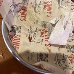 Sonny's BBQ - My empty plate where I finished every bite worth of amazing food.