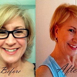 Annie's Hair & Nails - Laura Captain Before and After Photos of haircut and color by Enzo.