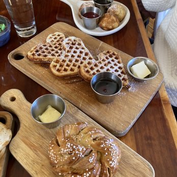 The Norwegian - Pancake balls, sourdough pancakes, cinnamon knot - Scandinavian Near Me - Rockford, Illinois