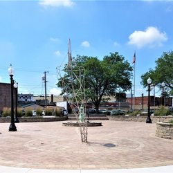 Tornado Memorial - tornado sculptue