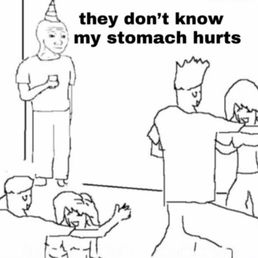 stomach hurting