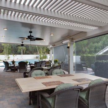 All-Pro Remodeling - Lattice and solid combination with drop shades lowered for west facing sun. - General Contractors Near Me - Orange, California