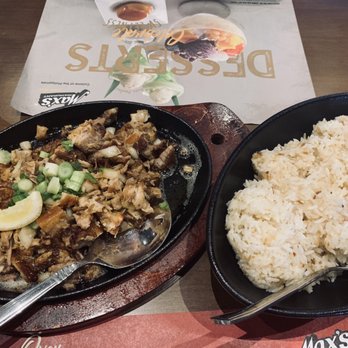 Max's Restaurant - Seattle - Lechon kawali sisig and garlic rice - Filipino Near Me - Tukwila, Washington Max's Restaurant - Seattle - Lechon kawali sisig and garlic rice - Filipino Near Me - Tukwila, Washington