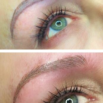 Brow Envy - LOVE  Maryellyn is THE BEST! This is my before & after = Blonde ink with one drop of taupe & a thinner rounded design. - Permanent Makeup Near Me - Carlsbad, California