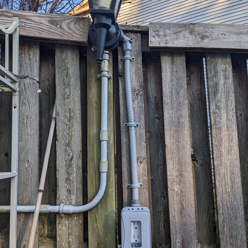 New outdoor outlet. New outdoor outlet.