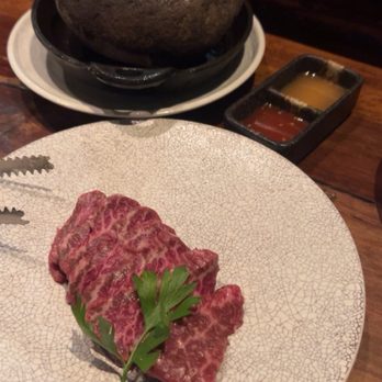 Kingyo - America wagyu (100g) stone grill - Japanese Near Me - Vancouver, British Columbia