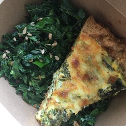 Kale avocado salad and heavenly quiche