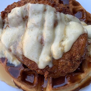 Mom's Kitchen & Bar - Chicken & Bacon Waffle - Bars Near Me - Astoria, New York Mom's Kitchen & Bar - Chicken & Bacon Waffle - Bars Near Me - Astoria, New York