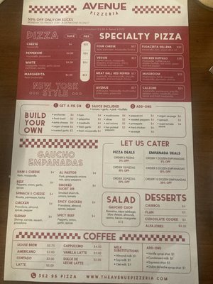 Menu photo 4 Avenue Pizzeria Downey, CA Menu photo 4 Avenue Pizzeria Downey, CA