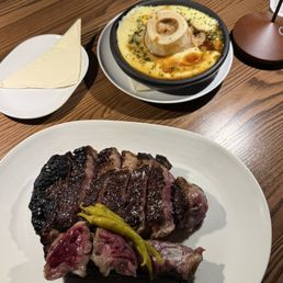 Matriarch steak and bone marrow potatoes