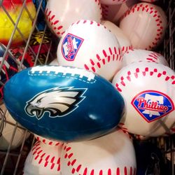 Five Below, Wayne Gateway -- plush vinyl balls (Iggs and Phils)