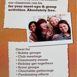 JOANN Fabric and Crafts - You can use their classroom space for FREE!