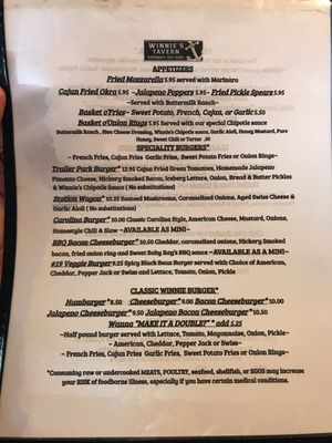 Menu photo 5 Winnie's Tavern Wilmington, NC Menu photo 5 Winnie's Tavern Wilmington, NC