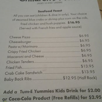 The Blue Crab - Childrens menu - Seafood Near Me - Bethany Beach, Delaware The Blue Crab - Childrens menu - Seafood Near Me - Bethany Beach, Delaware