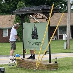 The Evergreen - The street sign 400 Evergreen rd Frankfort, Ky