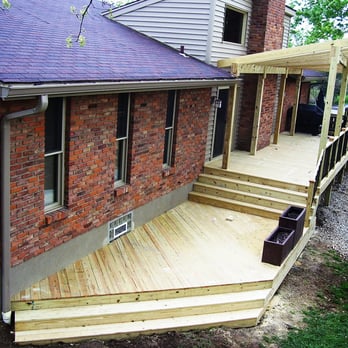 Thomas Decks, LLC - Treated Lumber Deck w/Pergola - Decks & Railing Near Me