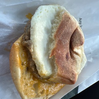 Starbucks - a breakfast sandwich on a piece of paper - Coffee & Tea Near Me - Chandler, Arizona Starbucks - a breakfast sandwich on a piece of paper - Coffee & Tea Near Me - Chandler, Arizona