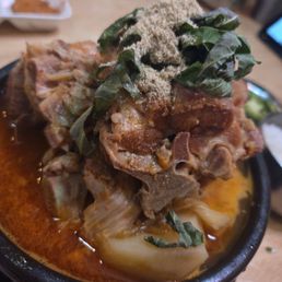 Pork-on-the-bone Stew (free Refill Once) 감자탕 Pork-on-the-bone Stew (free Refill Once) 감자탕