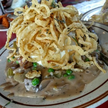 Atomic Cowboy - Colfax - Vegetarian pot pie, with fried onions as garnish. Amazing - Cocktail Bars Near Me - Denver, Colorado Atomic Cowboy - Colfax - Vegetarian pot pie, with fried onions as garnish. Amazing - Cocktail Bars Near Me - Denver, Colorado