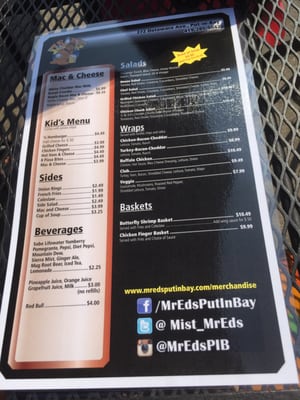 Menu photo 2 Mr. Ed's Bar and Grill Put In Bay, OH Menu photo 2 Mr. Ed's Bar and Grill Put In Bay, OH