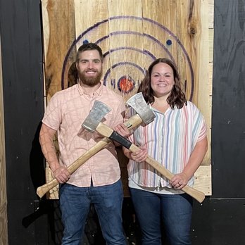 Axe Republic - My wife and I celebrating four years of marriage! - Axe Throwing Near Me - Williamsburg, Virginia Axe Republic - My wife and I celebrating four years of marriage! - Axe Throwing Near Me - Williamsburg, Virginia