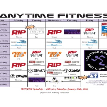 Anytime Fitness - Group Fitness Schedule is jam packed with options!! - Gyms Near Me - Red Lion, Pennsylvania