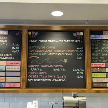 Sweet Firefly - The menu. - Ice Cream & Frozen Yogurt Near Me - Richardson, Texas
