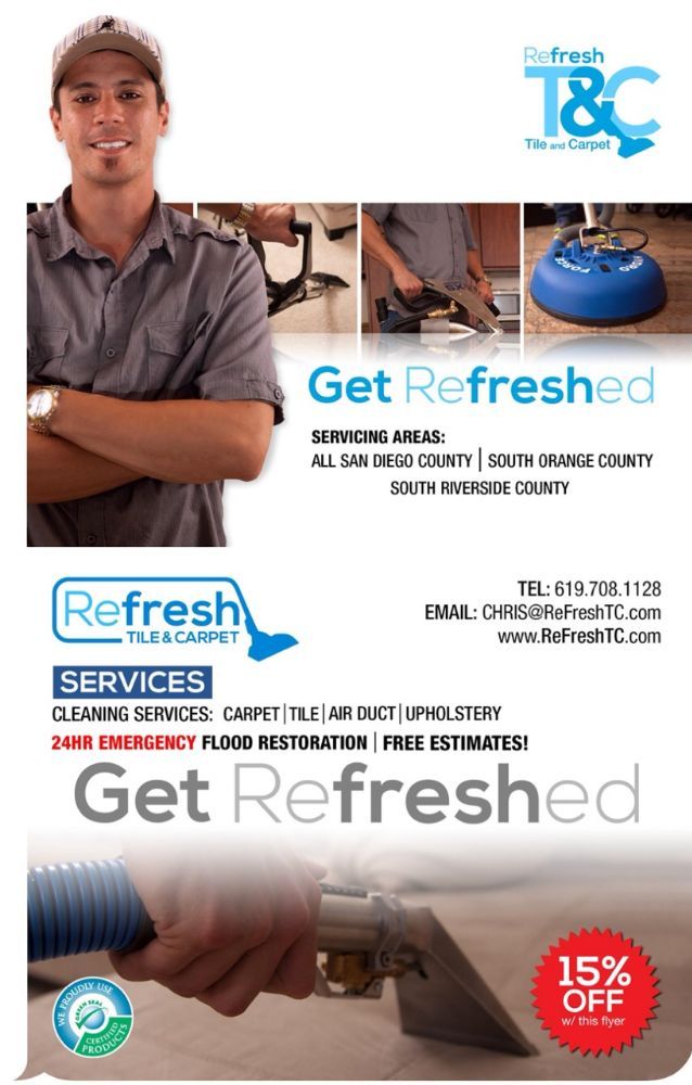 REFRESH TILE & CARPET Updated July 2024 Oceanside, California