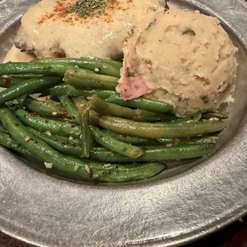 Jessop's Tavern - Chicken Chesapeake with mashed potatoes and green beans - American Near Me - New Castle, Delaware
