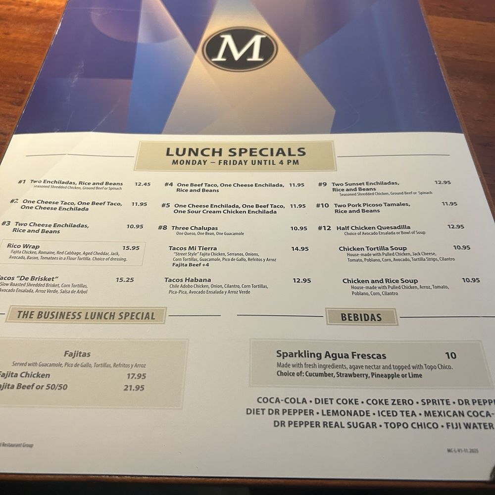 Lunch menu Lunch menu