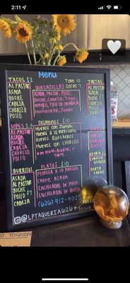 Menu photo 3 Taqueria La Princesa La Puente, CA
