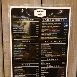 West Coast Burgers & Dogs - Menu