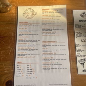 Tres Mijas - menu - Mexican Near Me - Glens Falls, New York