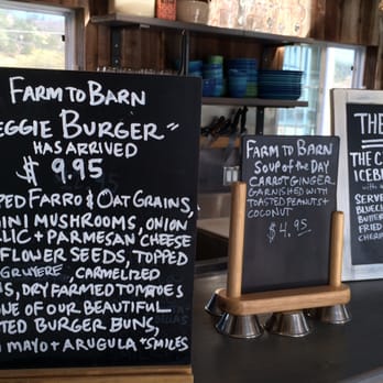 The Barn - 2/06/16- From the Farm to Barn.. Freshness!! See that, it's the Soup of the day! - Burgers Near Me - Half Moon Bay, California