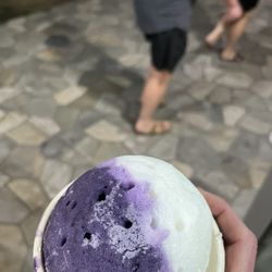 Ululani's Hawaiian Shave Ice - Ube and coconut shave ice