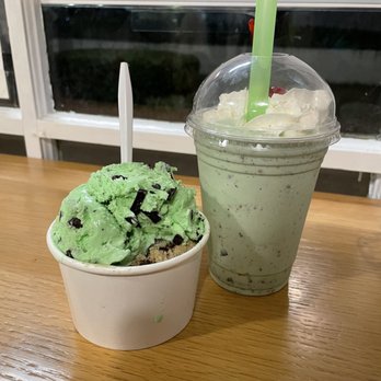 Milk Dessert Bar - cookie dough + ice cream mint milkshake - Desserts Near Me - Memphis, Tennessee
