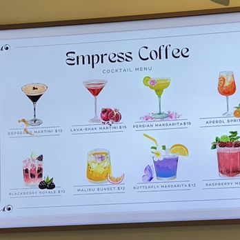 Empress Coffee & Cocktails - Different cocktails to order. - Coffee & Tea Near Me - Gaithersburg, Maryland