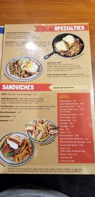 Menu photo 3 Flapjack's Pancake Cabin Kodak, TN